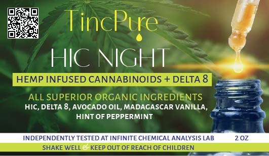 HIC NIGHT (Hemp Infused Cannabinoids) + Delta-8 + CBN 2 oz